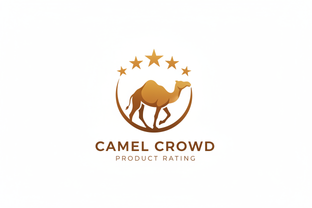 could you generate a rating logo for my camel crowd store. the will be related to products and camels